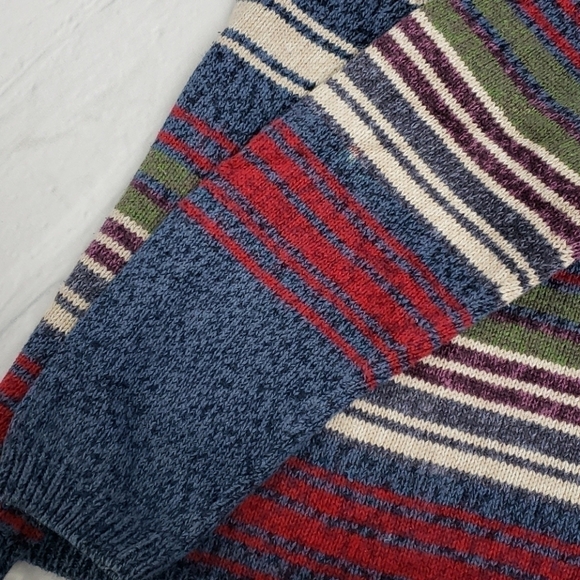 Dressbarn Striped Cotton&Ramie L Crew Sweater VGUC - Picture 9 of 10